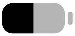 Solid-filled battery menu bar icon in the new macOS 27 style